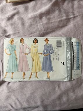 Vintage Butterick Classic Women’s Midi Dress sz 12-16 uncut
